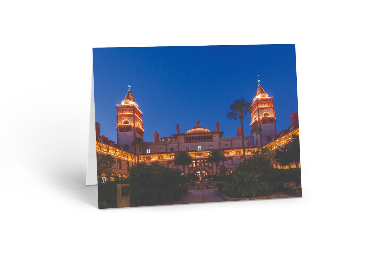 Pack 4 - St Augustine Nights of Lights Notecard packs, holiday scenes, white lights, downtown, Christmas, twinkle