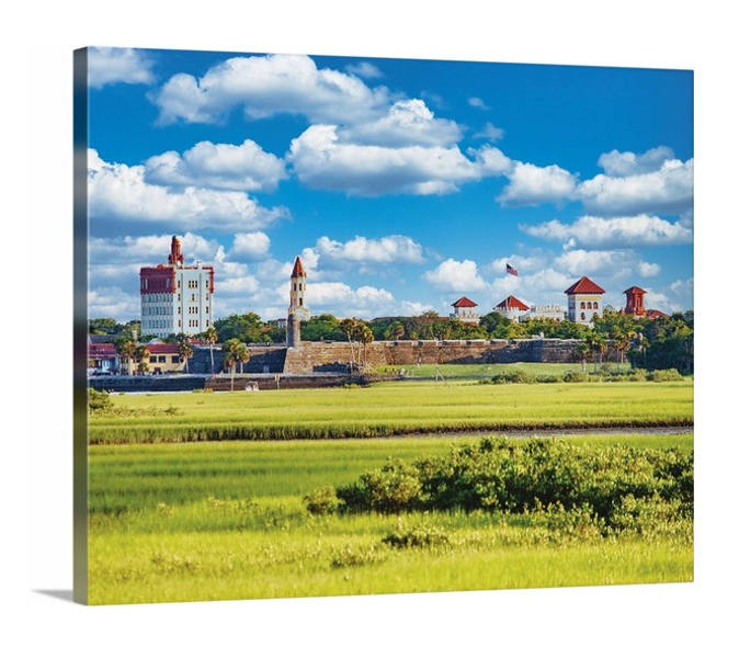 24" x 20" Canvas - View of downtown from Vilano Boat Ramp