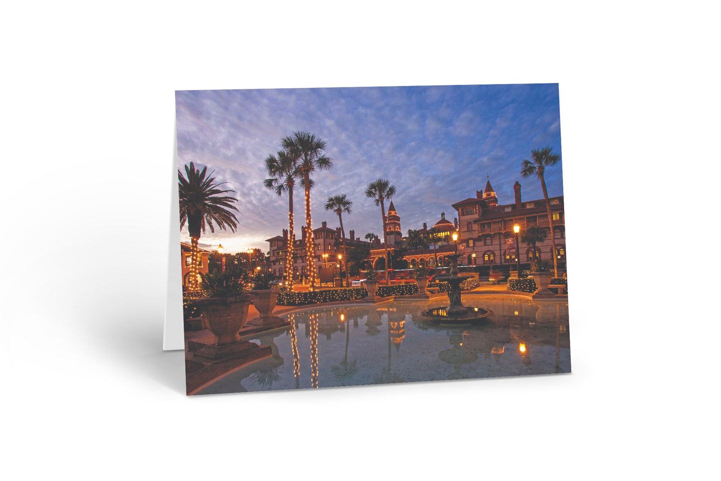 Pack 3 - St Augustine Nights of Lights Notecard packs, holiday scenes, white lights, downtown, Christmas, twinkle