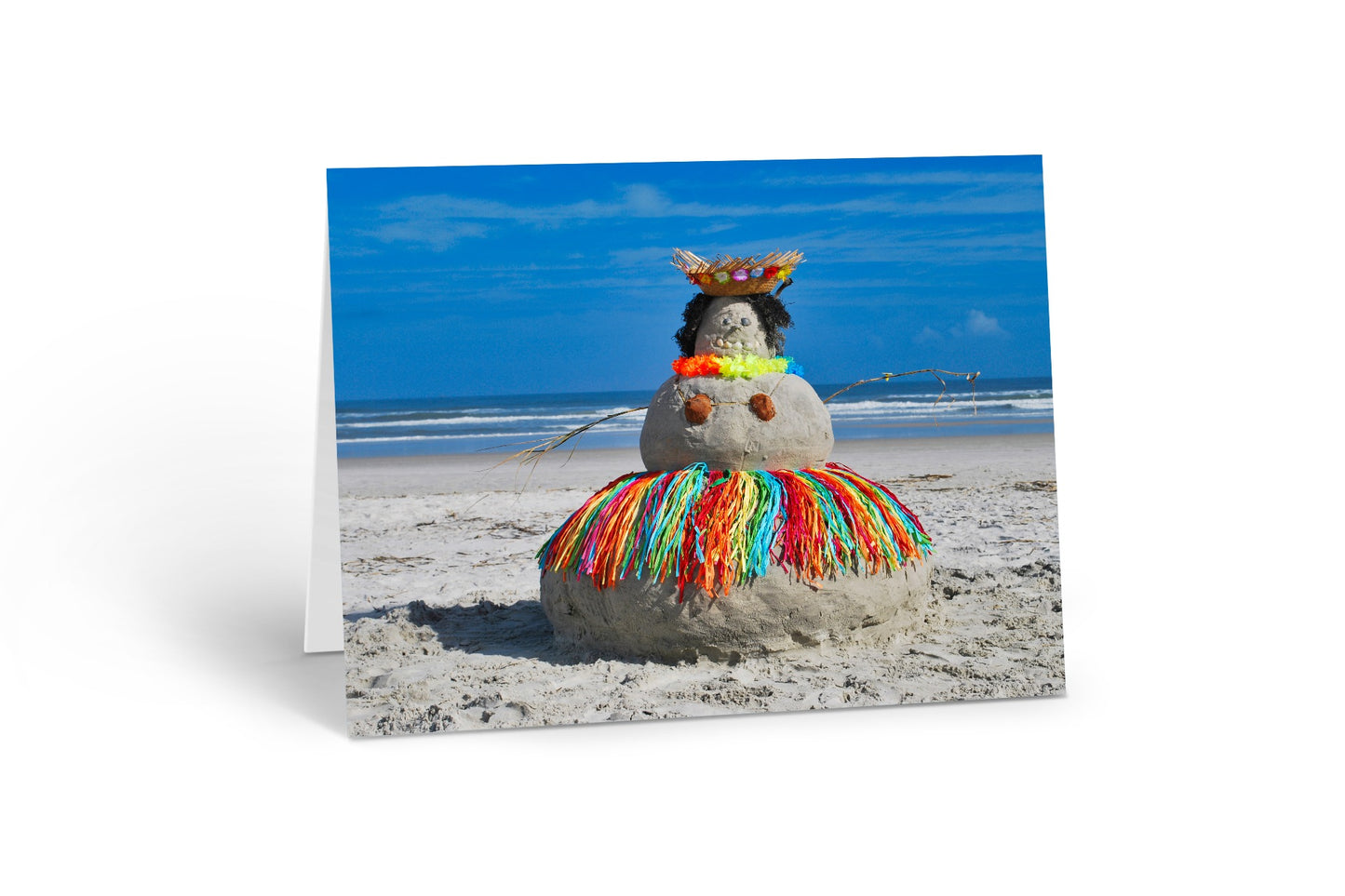 Pack 2 - Sand, Snowman, Notecard, packs, beach, Thank you, greetings, cards