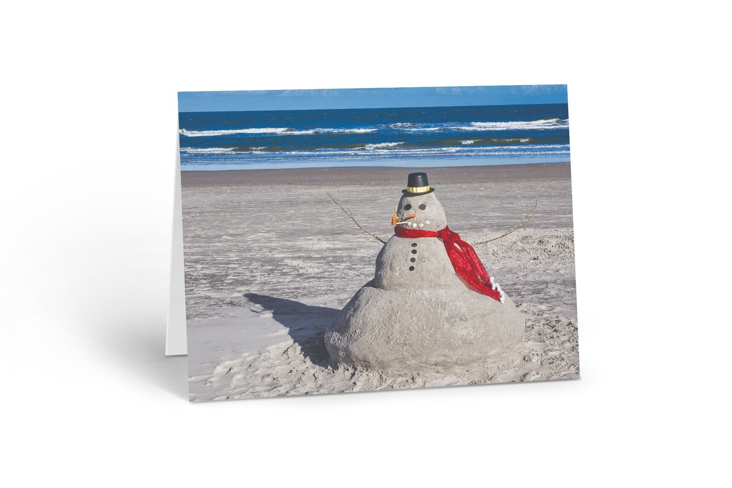 Pack 1 - Sand, Snowman, Notecard, packs, beach, Thank you, greetings, cards