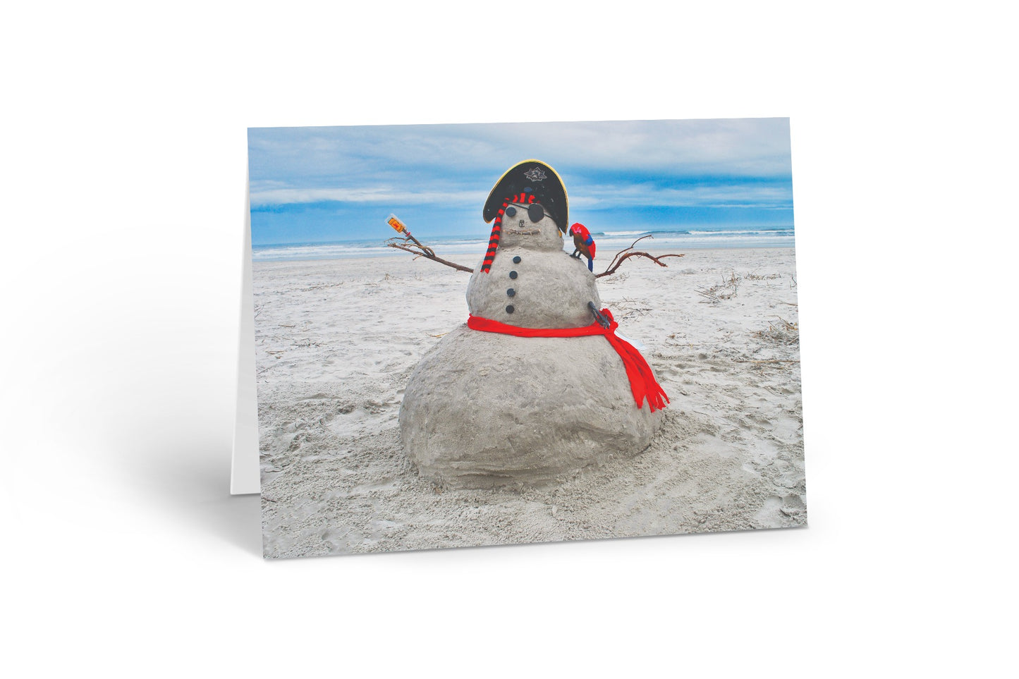Pack 2 - Sand, Snowman, Notecard, packs, beach, Thank you, greetings, cards