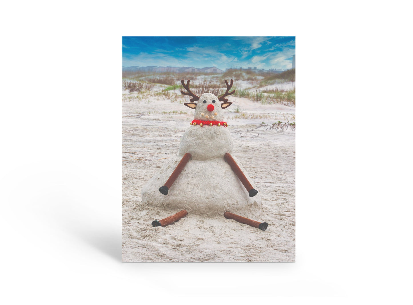 Pack 2 - Sand, Snowman, Notecard, packs, beach, Thank you, greetings, cards
