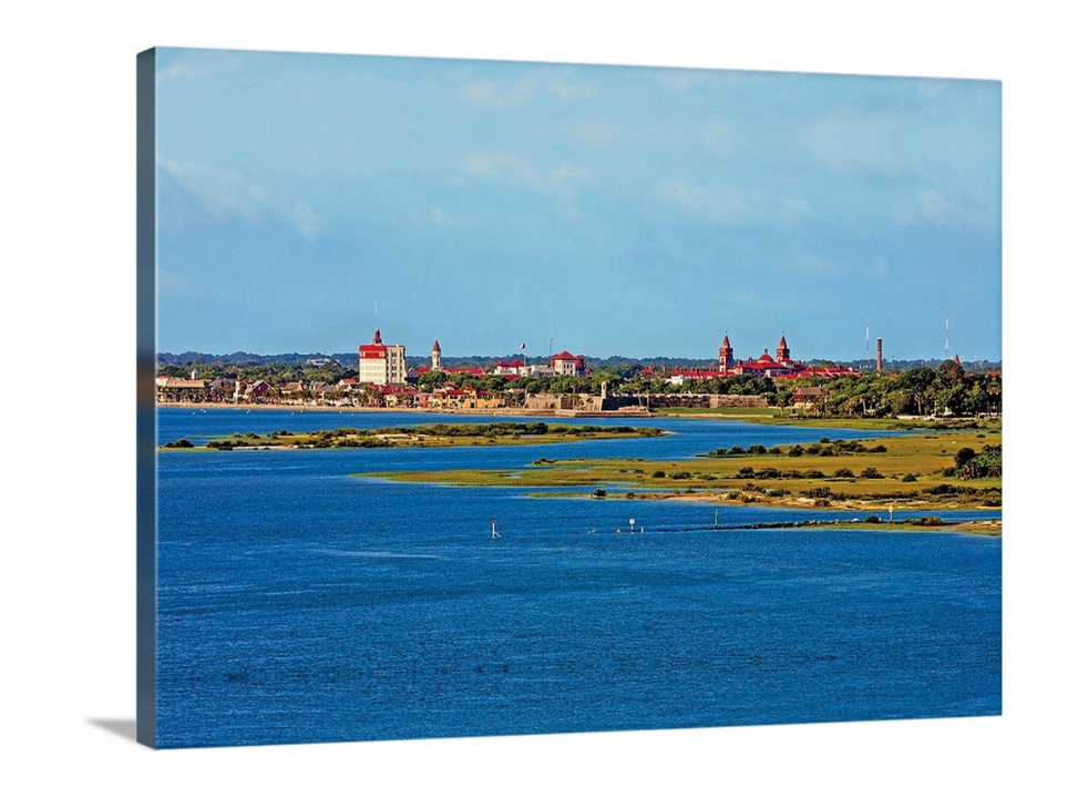 24" x 18" Canvas - Downtown from the Vilano Bridge