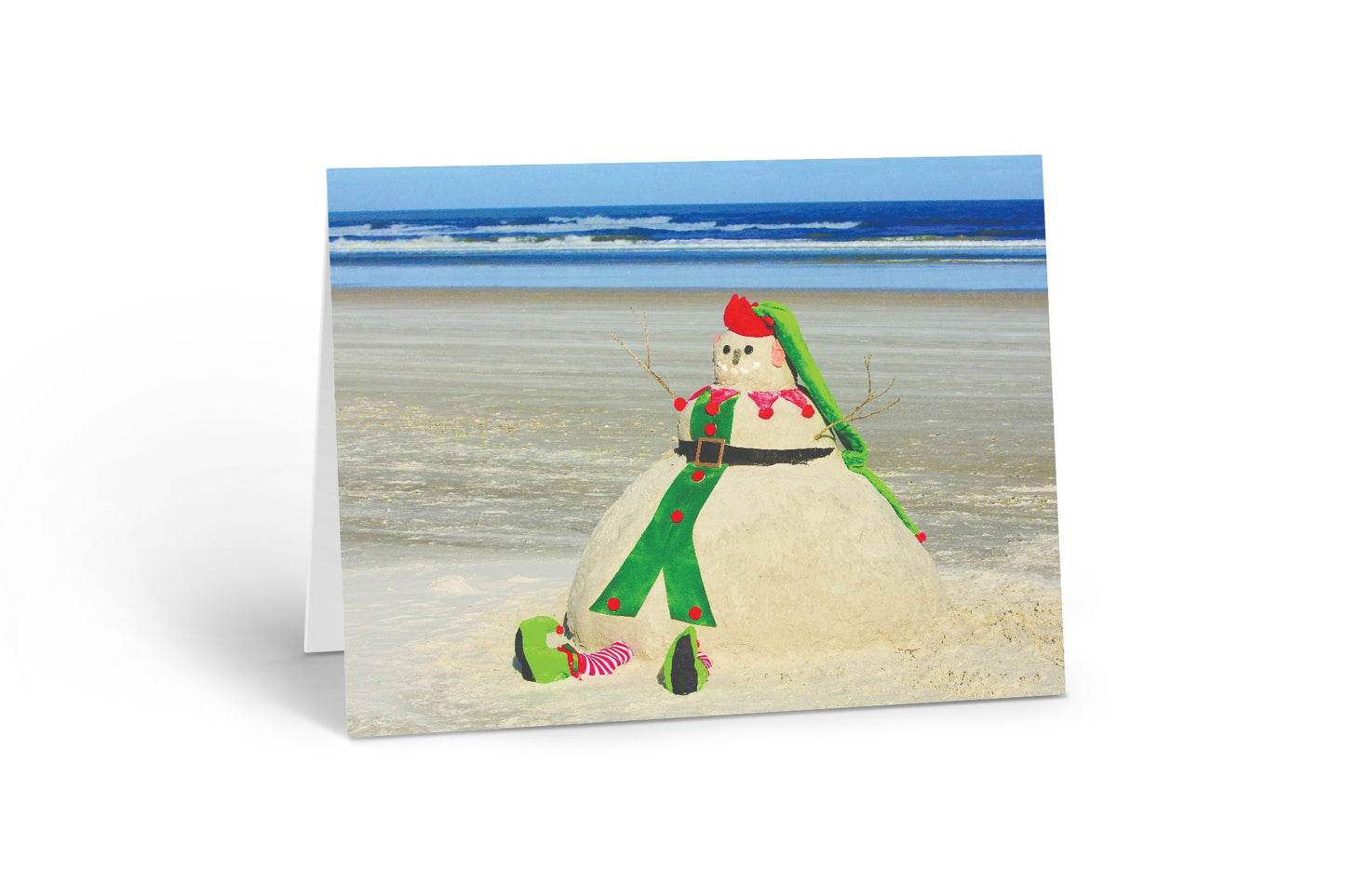 Pack 1 - Sand, Snowman, Notecard, packs, beach, Thank you, greetings, cards