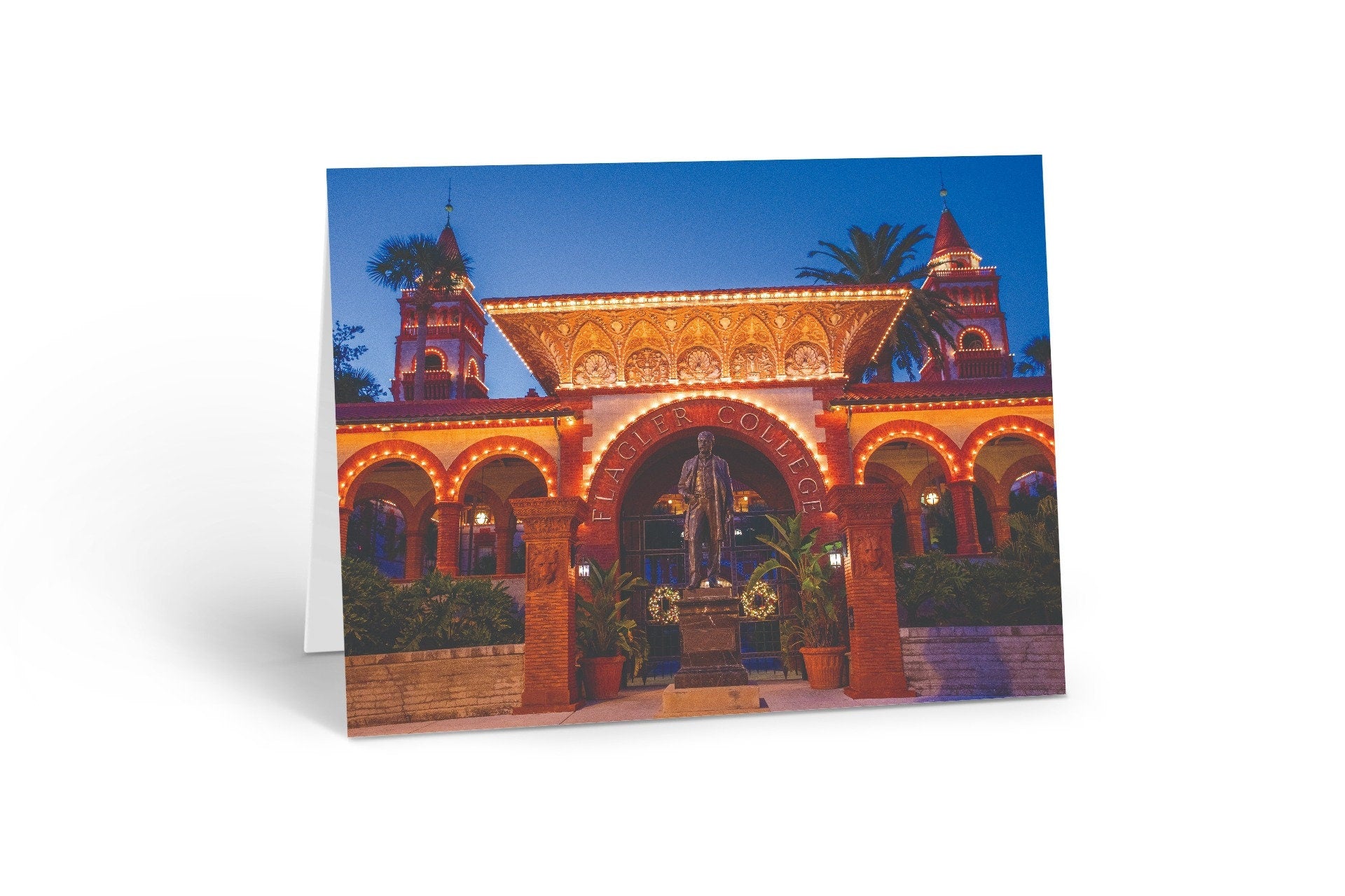 St Augustine Nights of Lights Notecard packs, holiday scenes, white lights, downtown, Christmas, twinkle